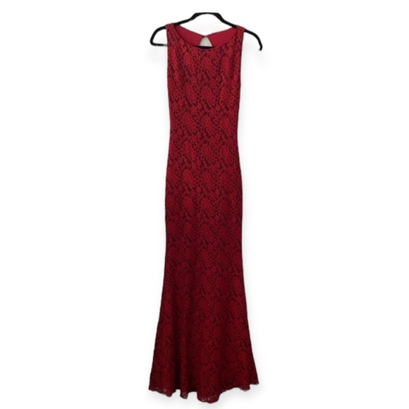 Alice + Olivia Crimson Lace Maxi Dress - Picture 2 of 11
